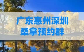 广东惠州深圳桑拿预约群