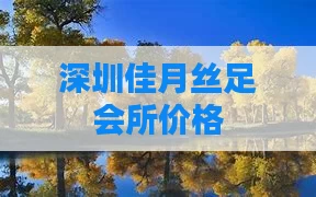 深圳佳月丝足会所价格