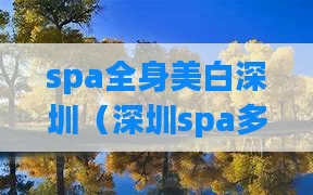 spa全身美白深圳（深圳spa多少钱）