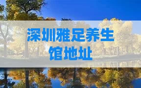 深圳雅足养生馆地址
