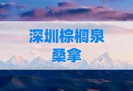 深圳棕榈泉桑拿