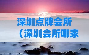 深圳点牌会所(深圳会所哪家好玩)